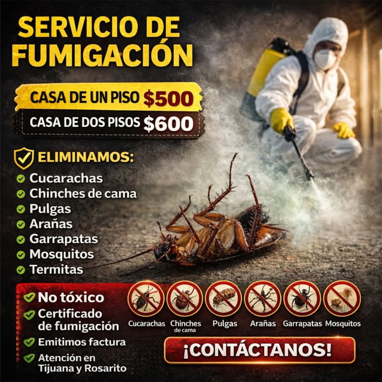Imagen promocional de servicio de fumigación